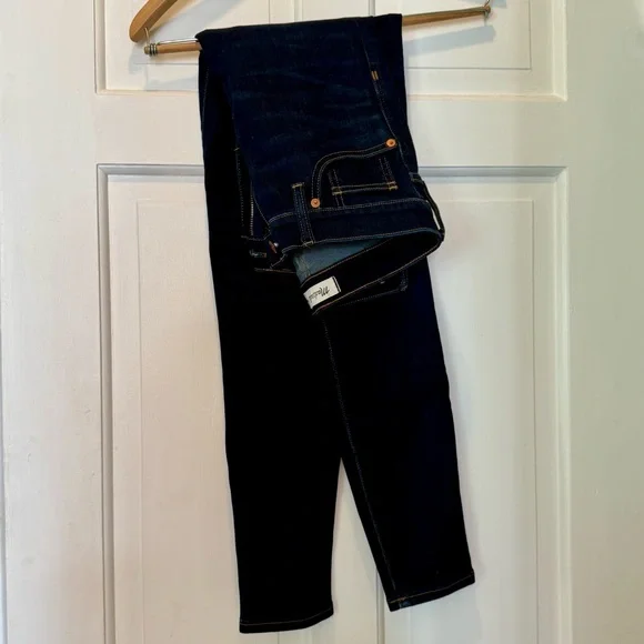 Madewell 9" High-Rise Skinny Jeans Size 26, Dark Blue - Picture 5 of 10